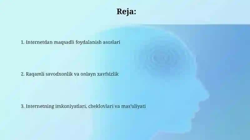 Internet tarmog'idan maqsadli foydalanish 2