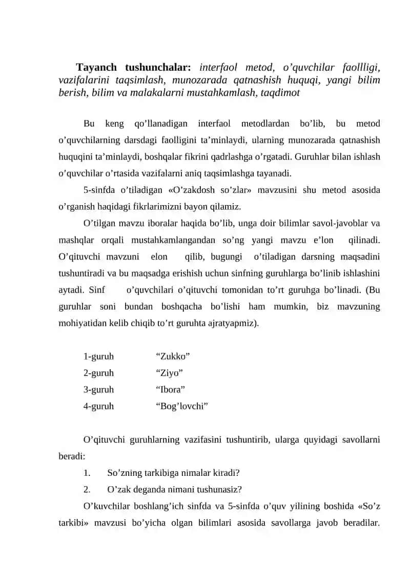Guruh bilan ishlashning nazariy asoslari 2
