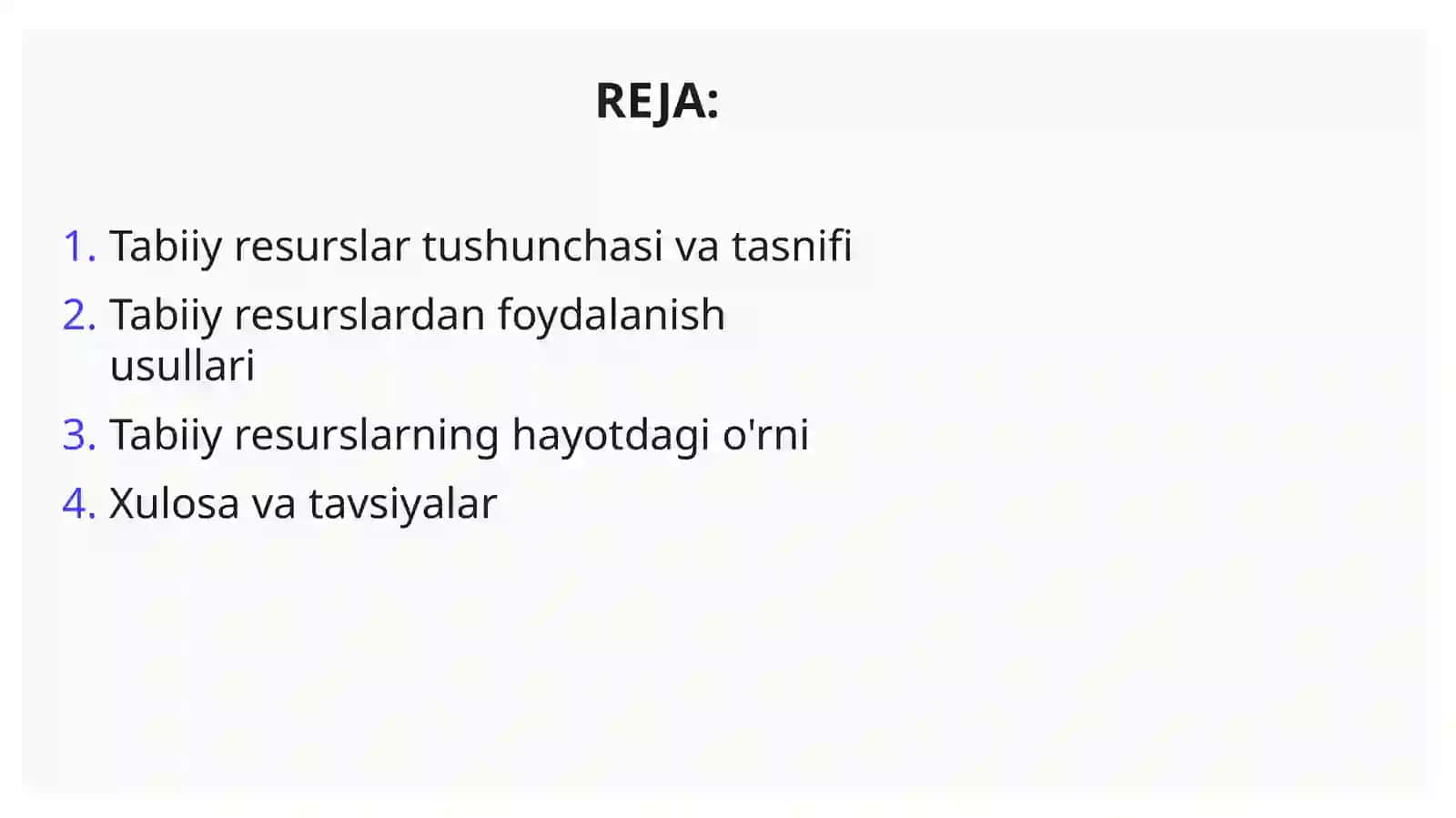 Tabiiy Resurslardan Foydalanish va Ularning Inson Hayotidagi O'rni 2