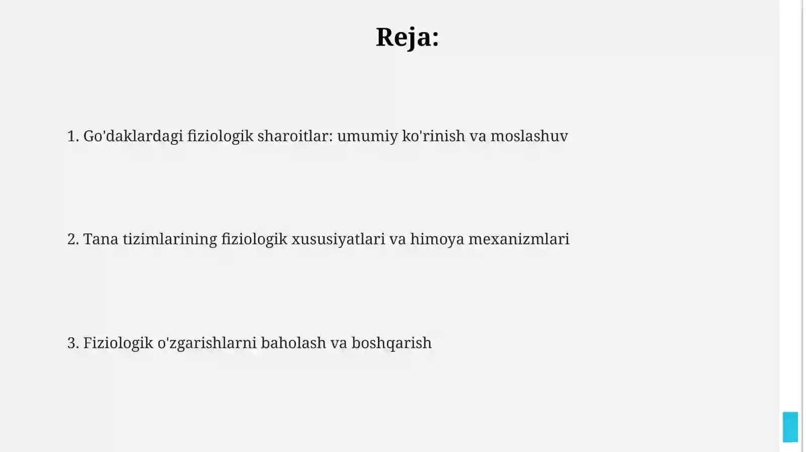 Chaqaloqlarda kechadigan fiziologik holatlar haqida taqdimot tayyorlash va uni himoyasi 2