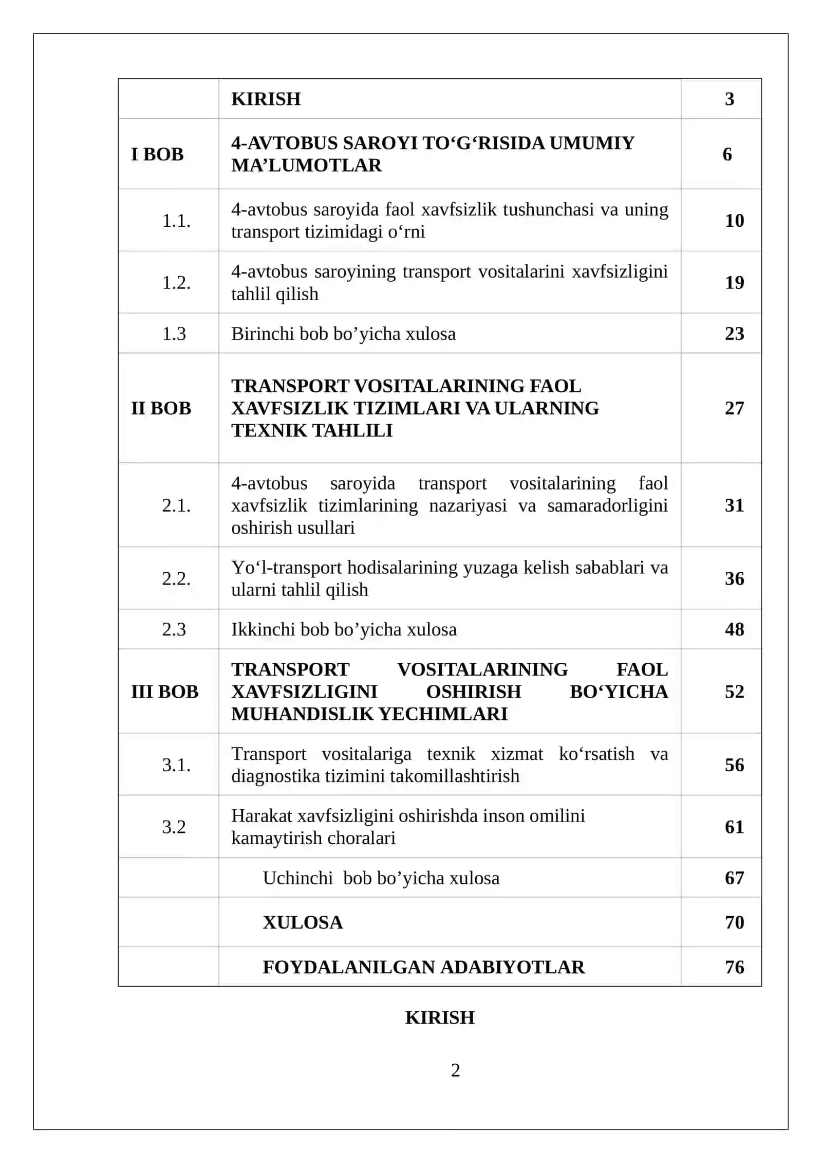 TRANSPORT VOSITALARINING FAOL XAVFSIZLIGINI OSHIRISH YO‘LLARI (4-avtobus saroyi misolida) 2