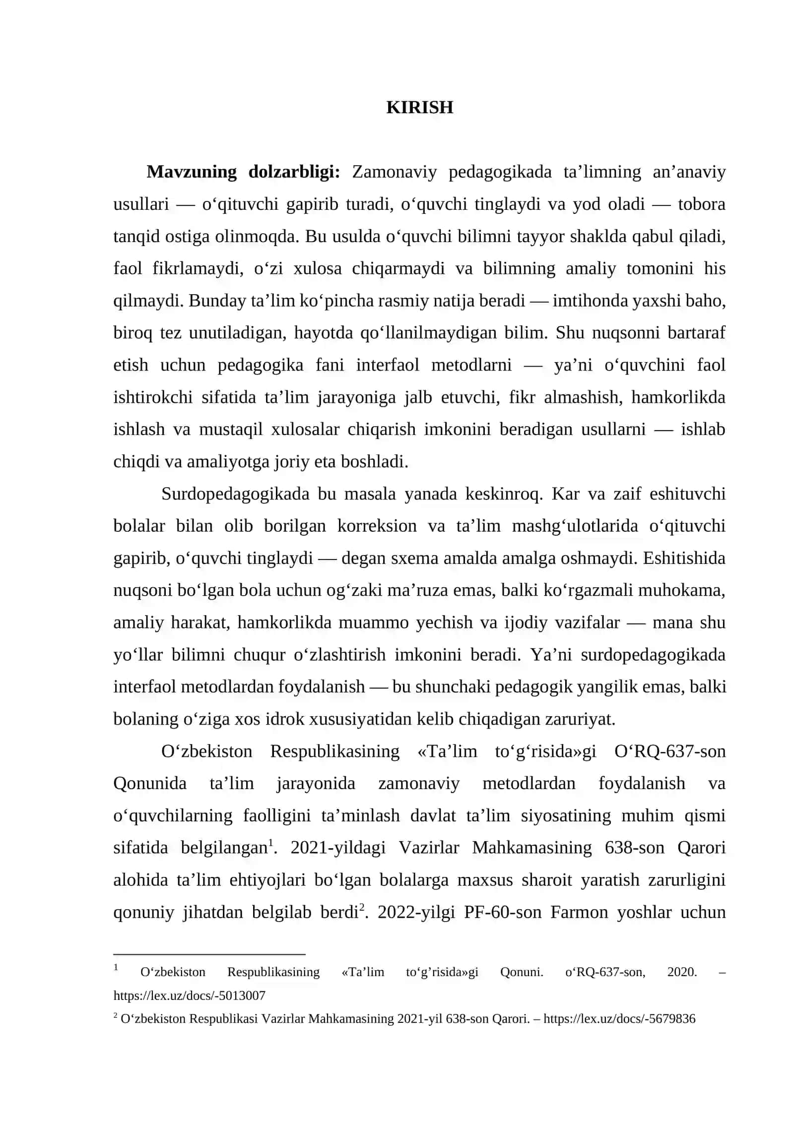 Surdopedagogik mashg‘ulotlarda interfaol metodlardan foydalanish 2
