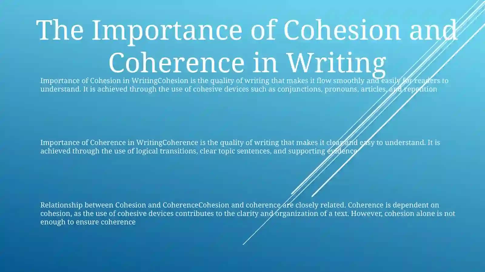 Cohesion And Coherence 2