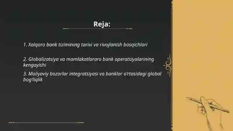 Xalqaro bank tizimining global evolyutsiyasi 2