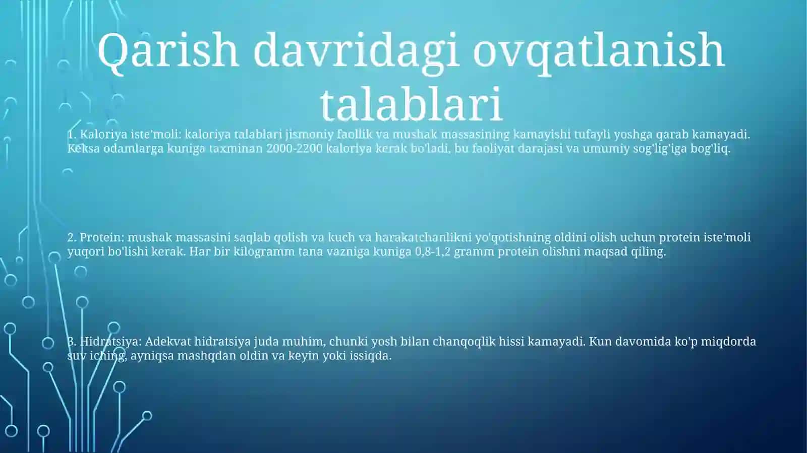 Keksayganda Ovqatlanish Va Harakatlanish Tartibi 2