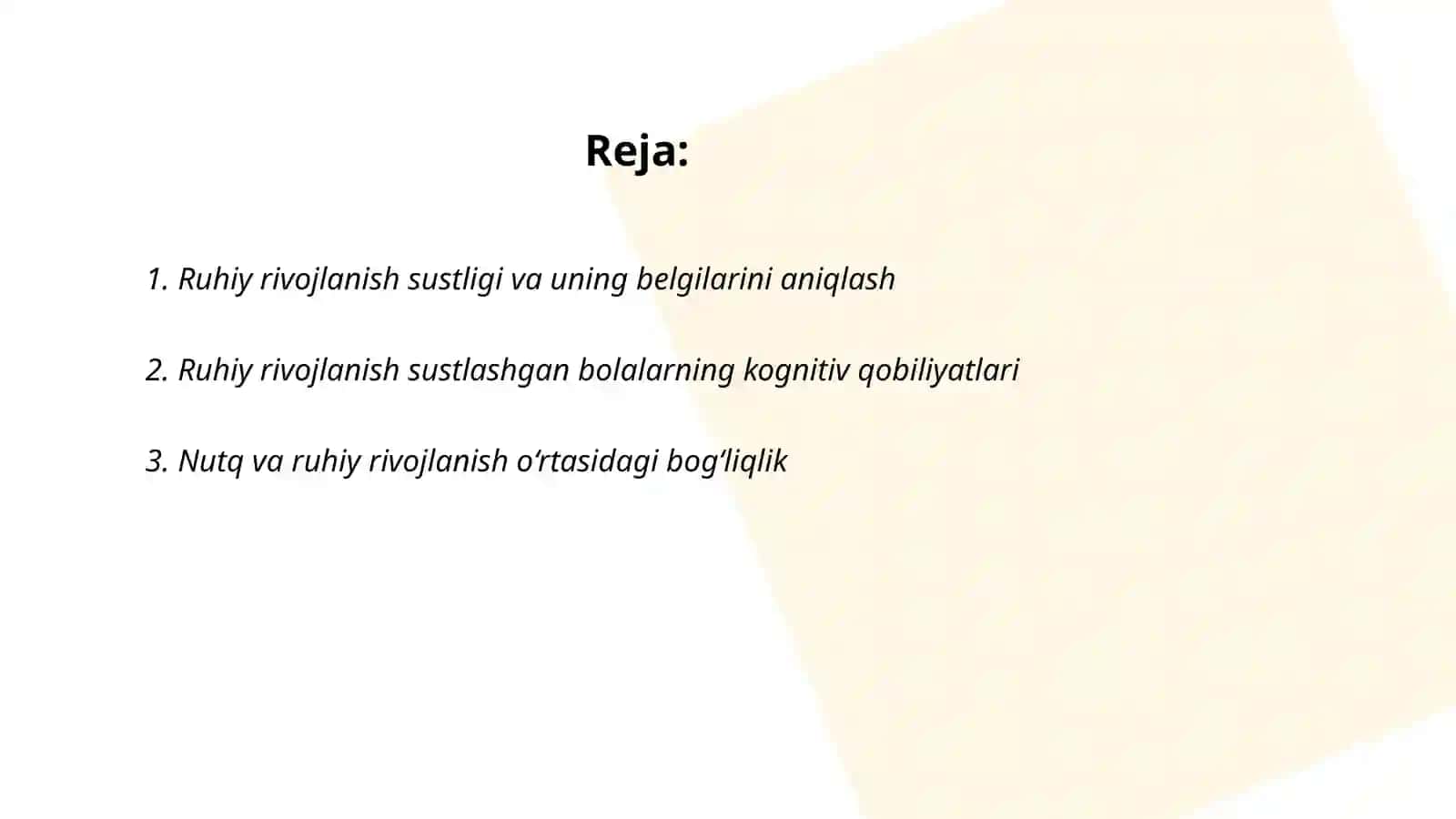 Ruhiy rivojlanishi sustlashgan bolalar rivojlanishining o‘ziga xos xususiyatlari 2