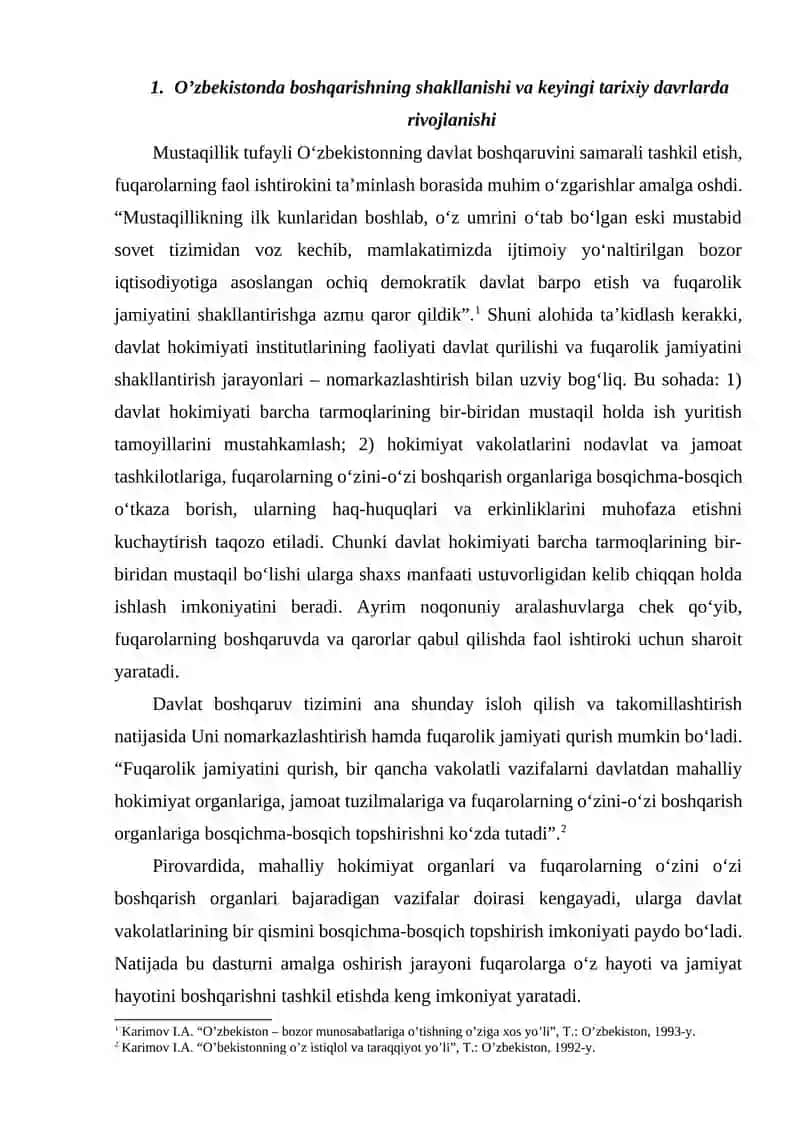 Zamonaviy boshqaruv modellari "munosib boshqaruv" 2