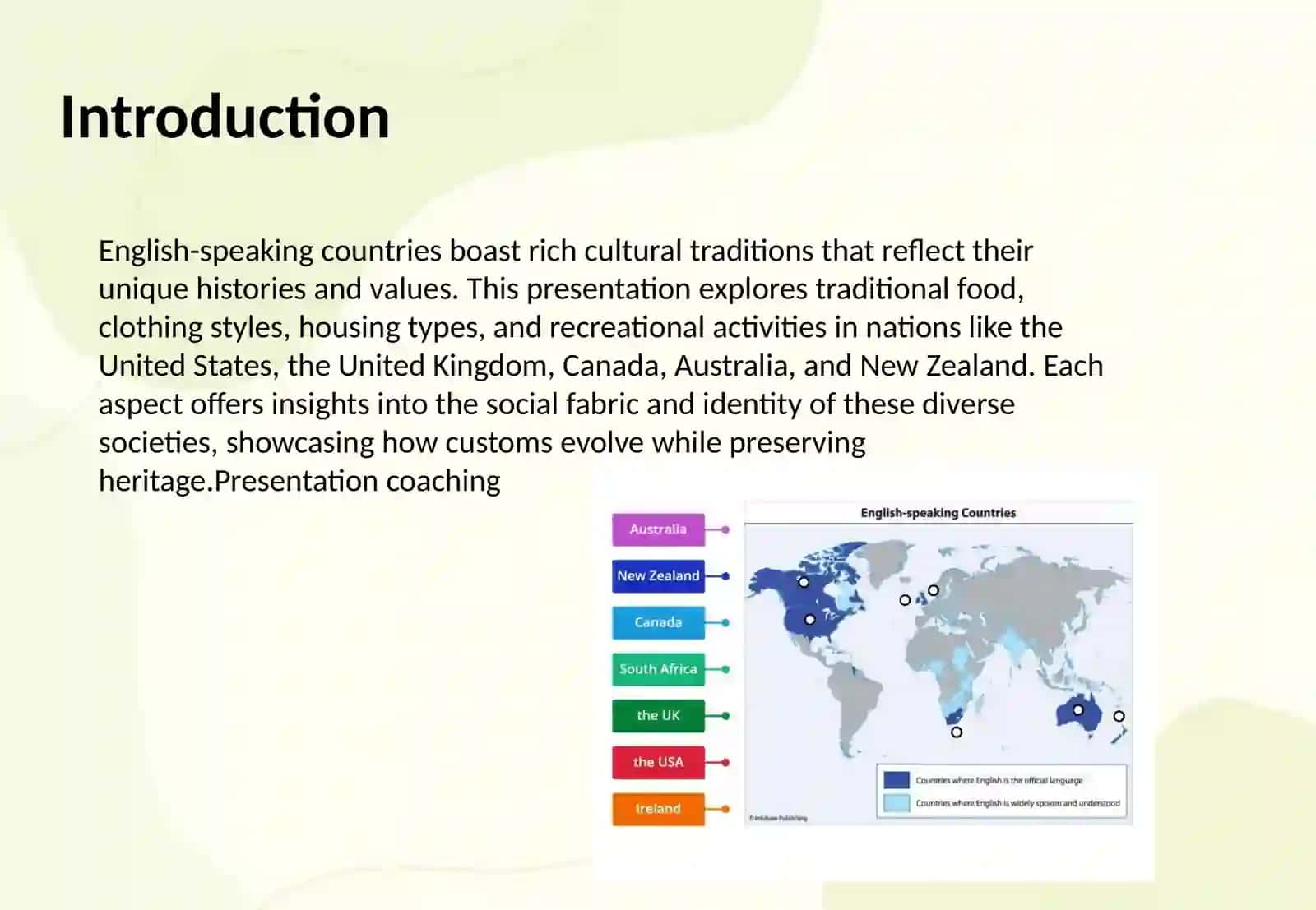 National Customs in English-Speaking Countries 2