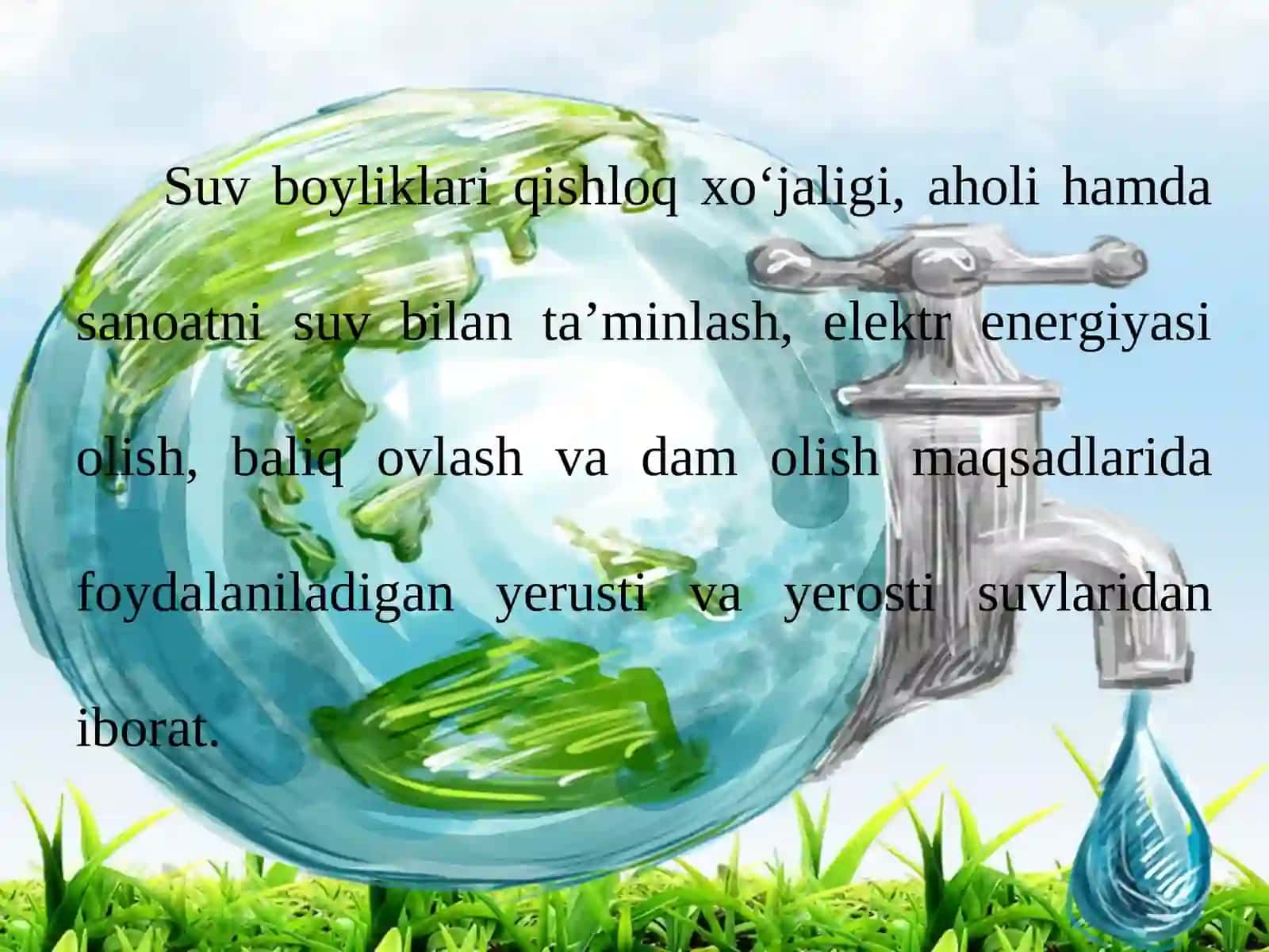 O‘zbekistonning suv boyliklaridan foydalanish va ularni muhofaza qilish 2