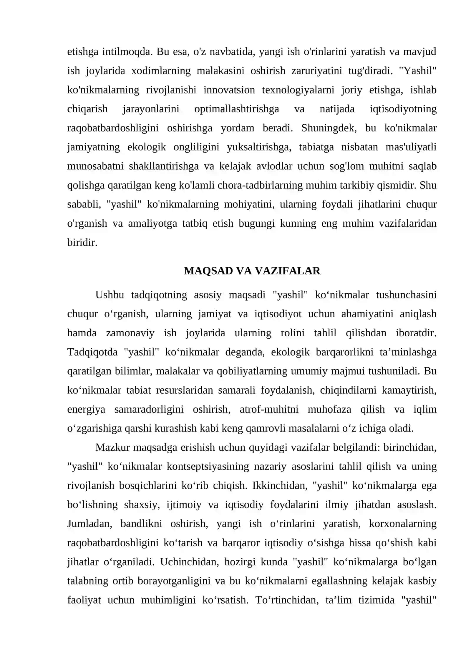 "YASHIL” KO‘NIKMALAR VA UNING FOYDALI JIHATLARI 2