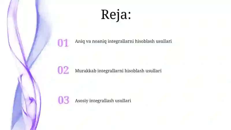 Asosiy integrallash usullari 2