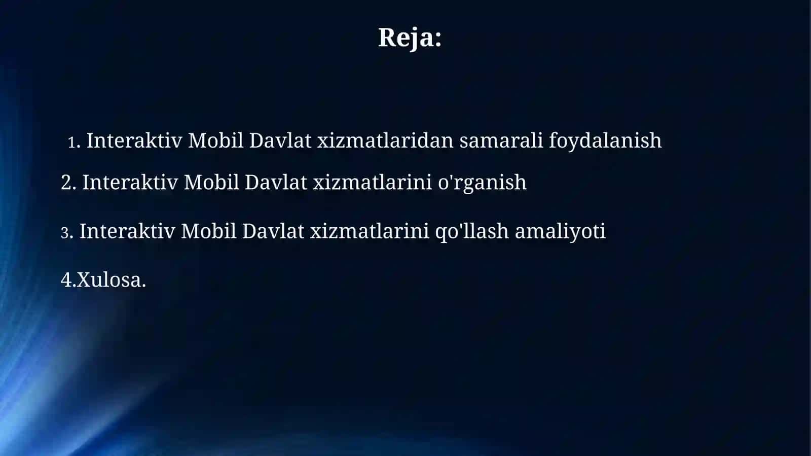 Interaktiv mobil davlat xizmatlarini organish va amalda qo’llash 2
