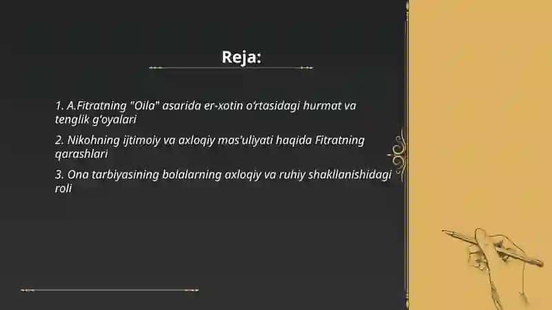 A.Fitratning "Oila" asaridagi oila qurish va farzand tarbiyasiga oid gʻoyalar 2