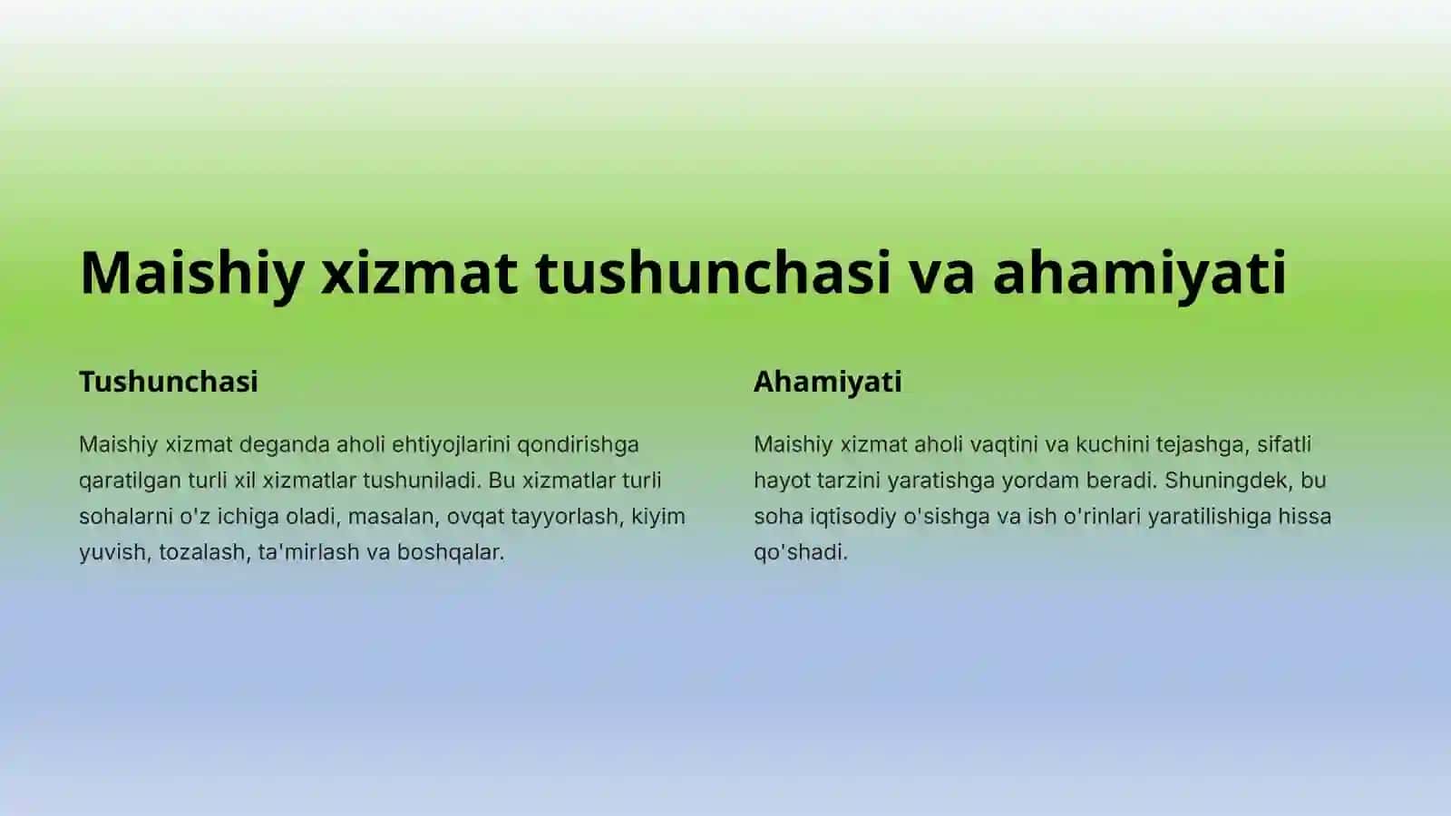 AHOLIGA MAISHIY XIZMAT KО'RSATISHNI RIVOJLANTIRISH 2