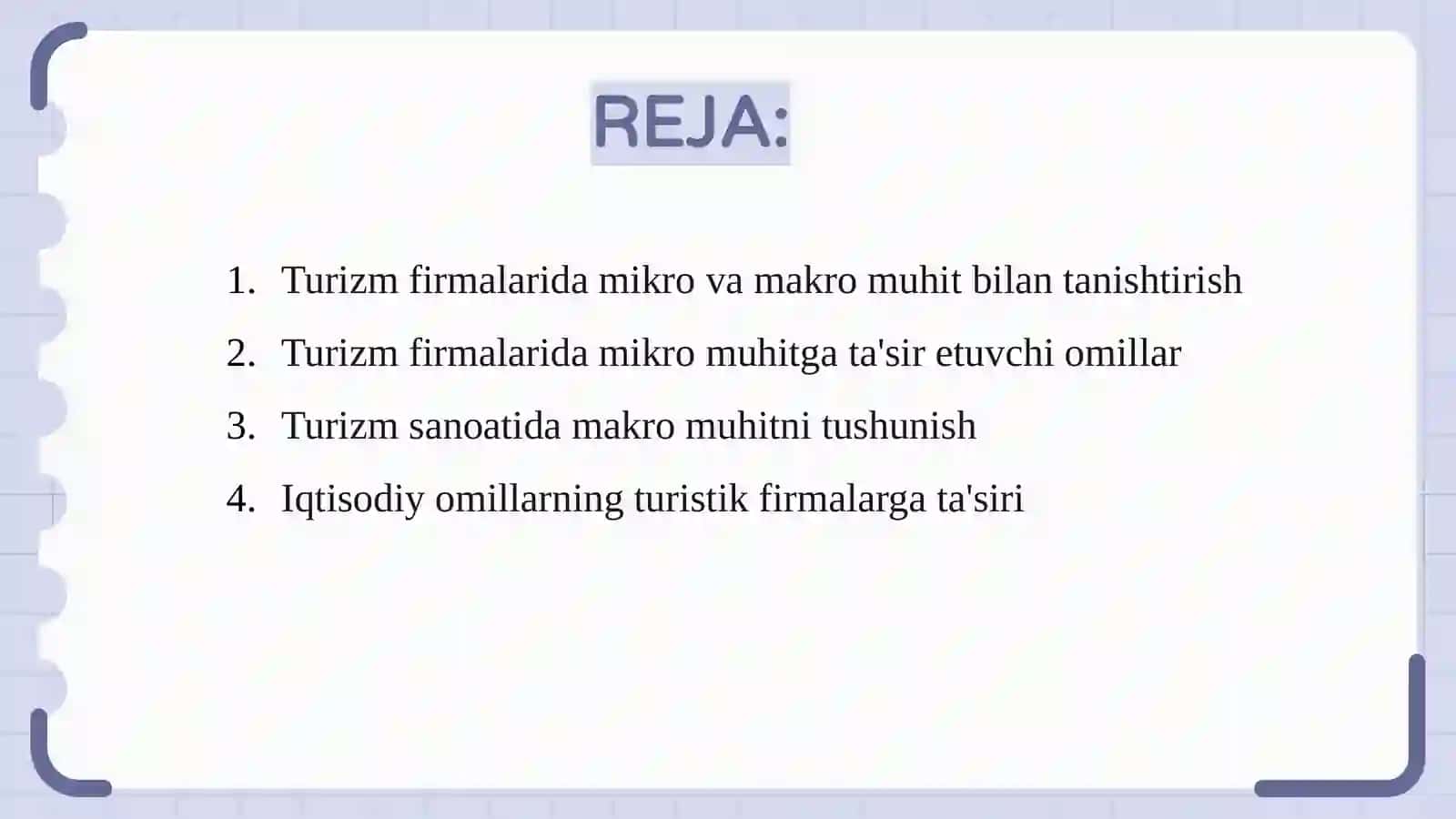 Turistik firmalarda mikro va makro muhit va uning omillari 2
