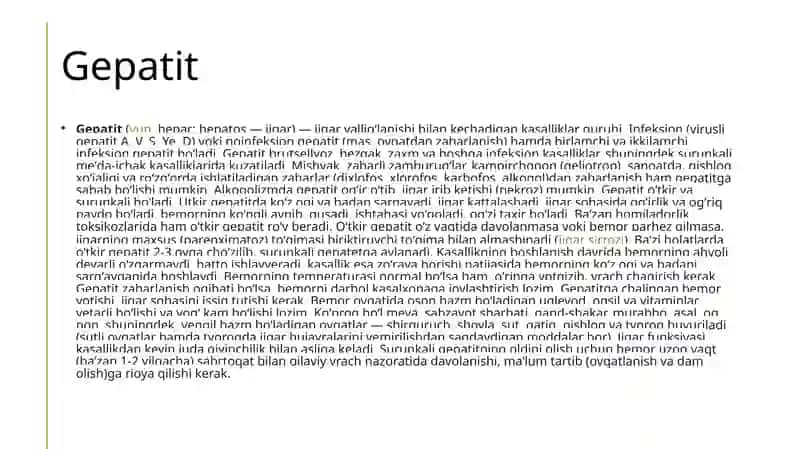 Gepatit va uning turlari 2