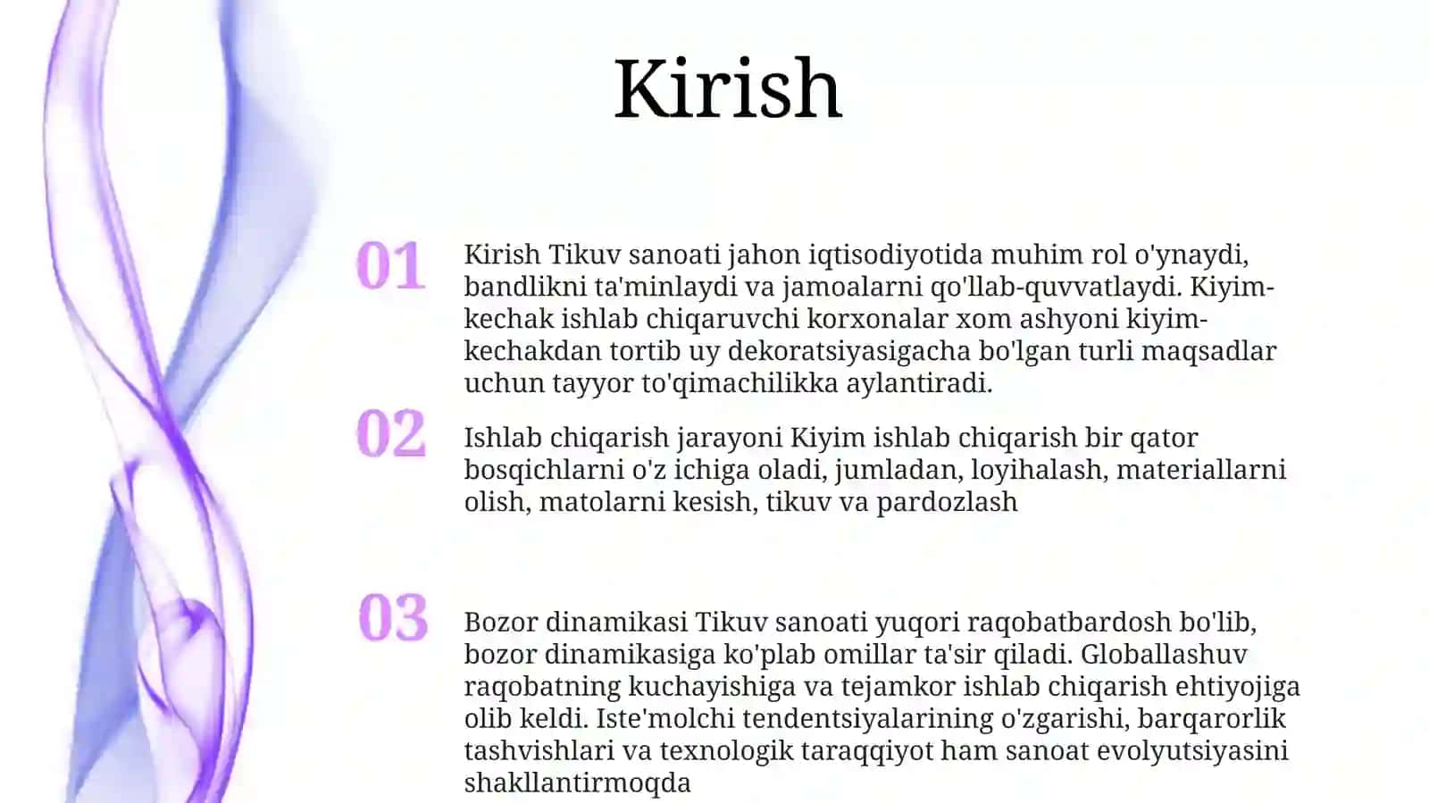 Kiyim-Kechak Ishlab Chiqaruvchi Korxona Faoliyati 2