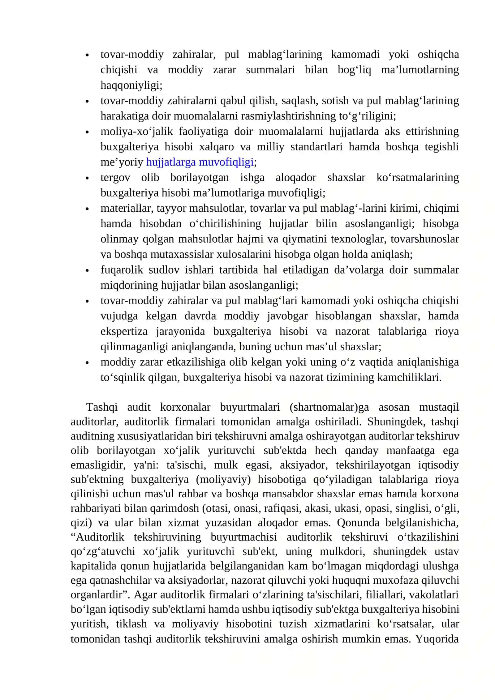 Nazorat qiluvchi organ yoki huquqni muhofaza qiluvchi organlar tashabbusiga ko‘ra audit o‘tkazish xususiyatlari 2