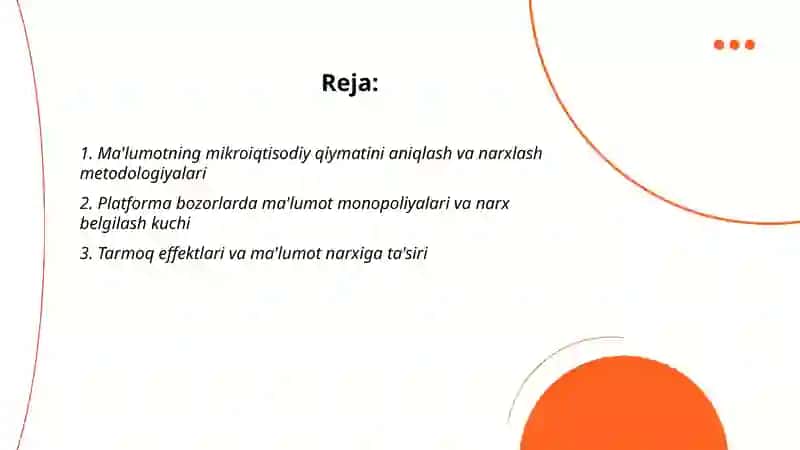Raqamli iqtisofiyotda mikroiqtisodiy muammolar. Data narxi va algoritmik raqobat 2