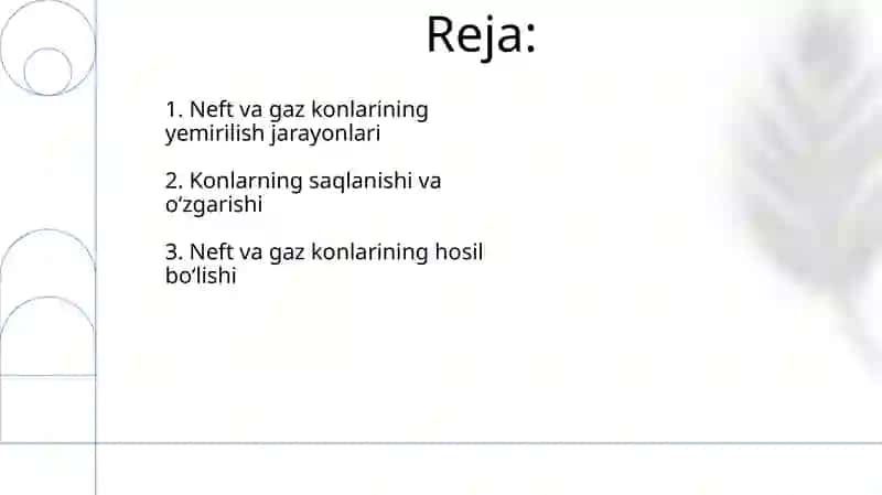 Neft va gaz toplamlarining shakllanishi va buzilishi 2