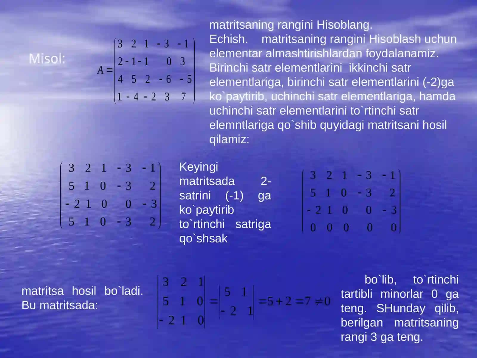 Teskarimatrisa 2