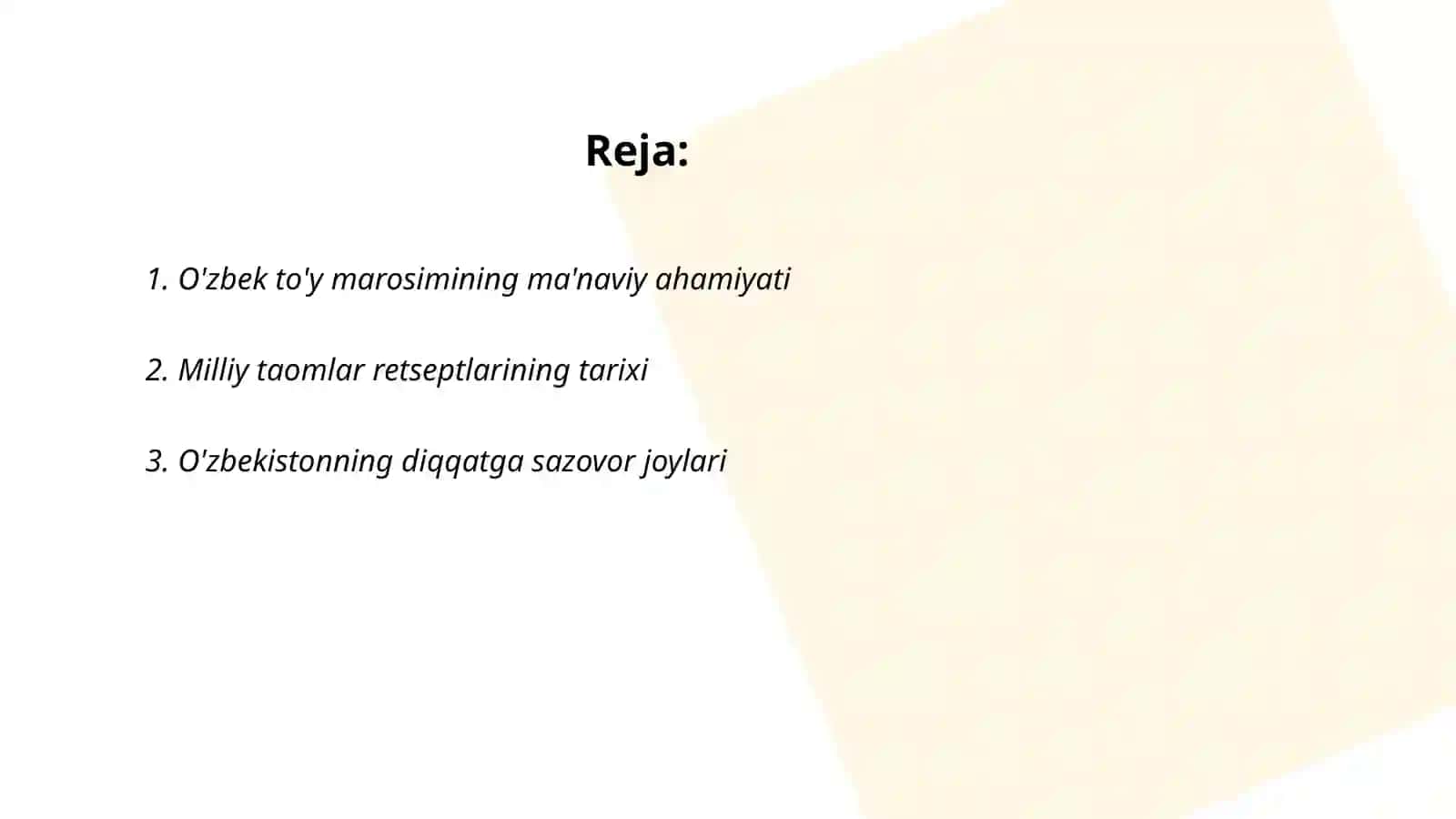 O'zbek to'y marosimining ma'naviy ahamiyati 2