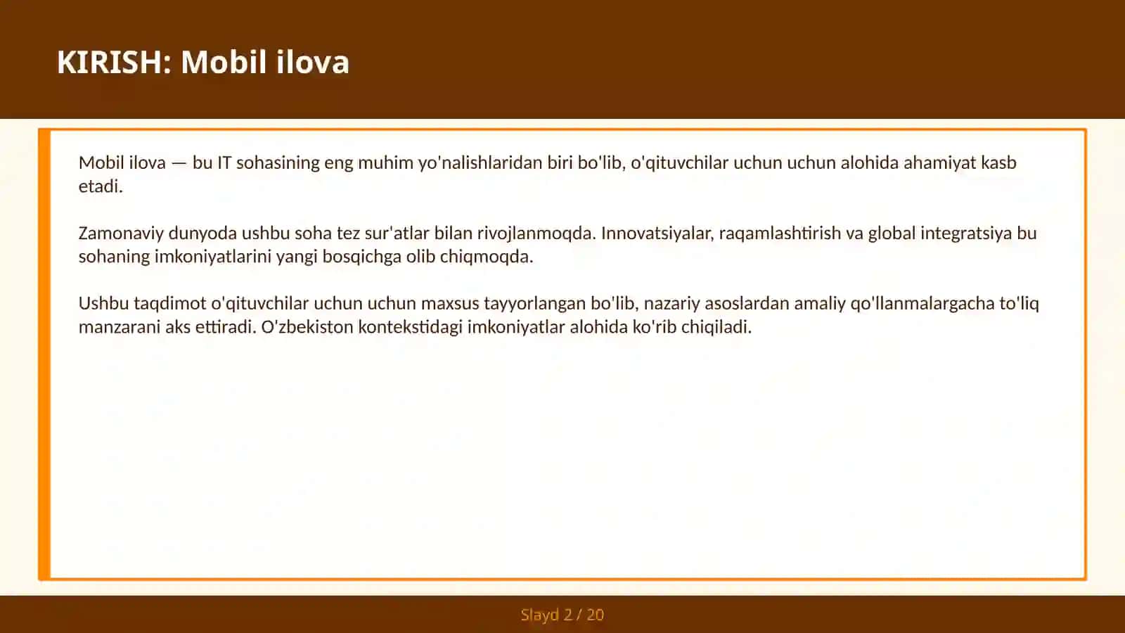 Mobil ilova 2