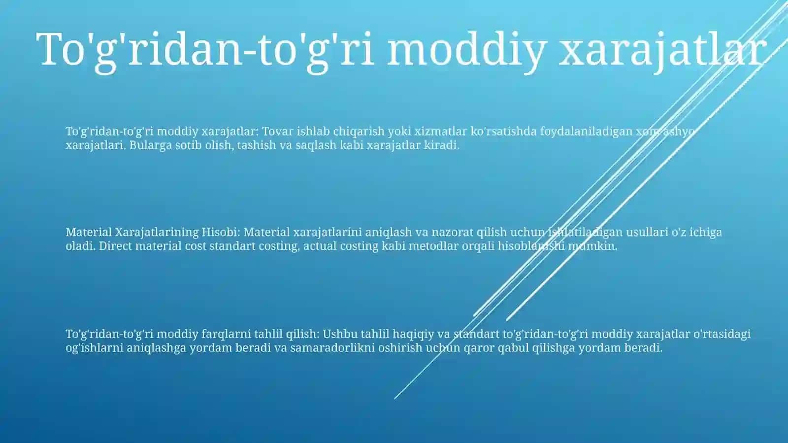MaterialXarajatlariningHisobi 2