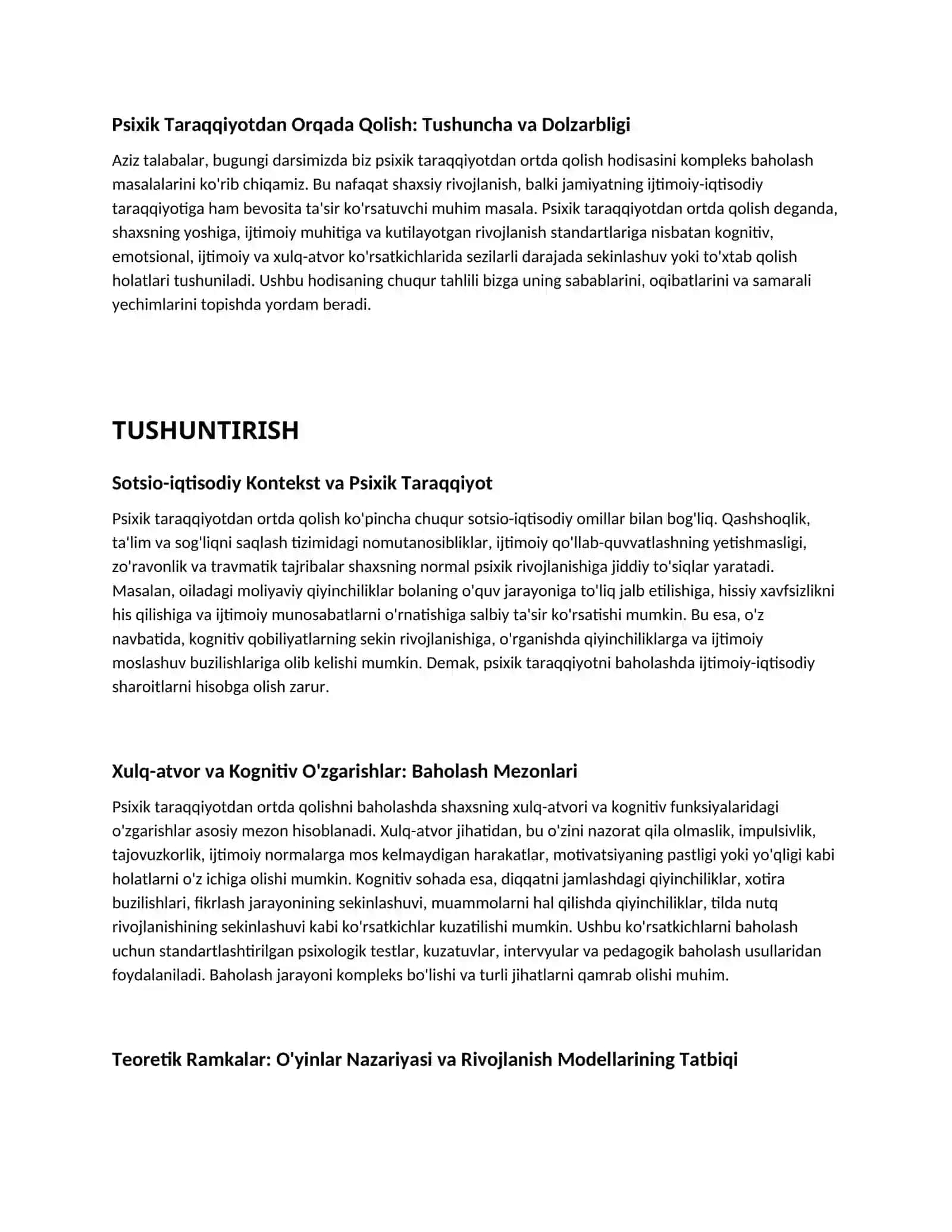 Lesson on Psixik taraqqiyotdan ortda qolganlarni kompleks baholash 2