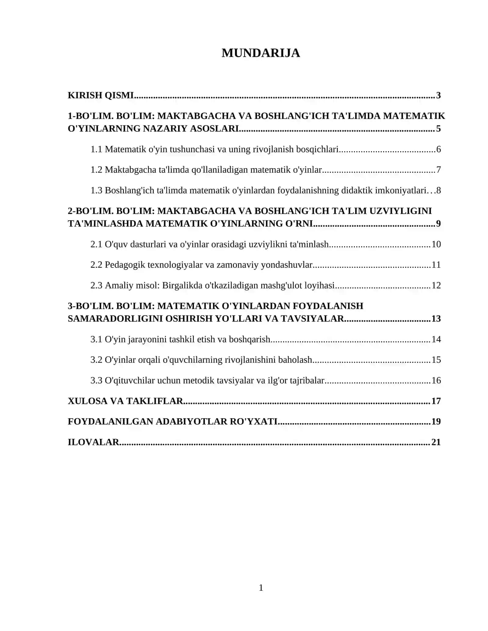 MATEMATIK ÒYINLARDAN FOYDALANIB MAKTABGACHA TA'LIM VA BOSHLANG'ICH TA'LIM UZVIYLIGINI TA'MINLASHNING NAZARIY ASOSI 2