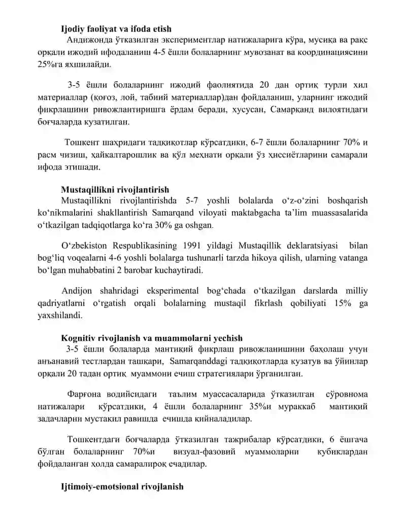Erta bolalik davrida mavzuga oid faoliyat 2