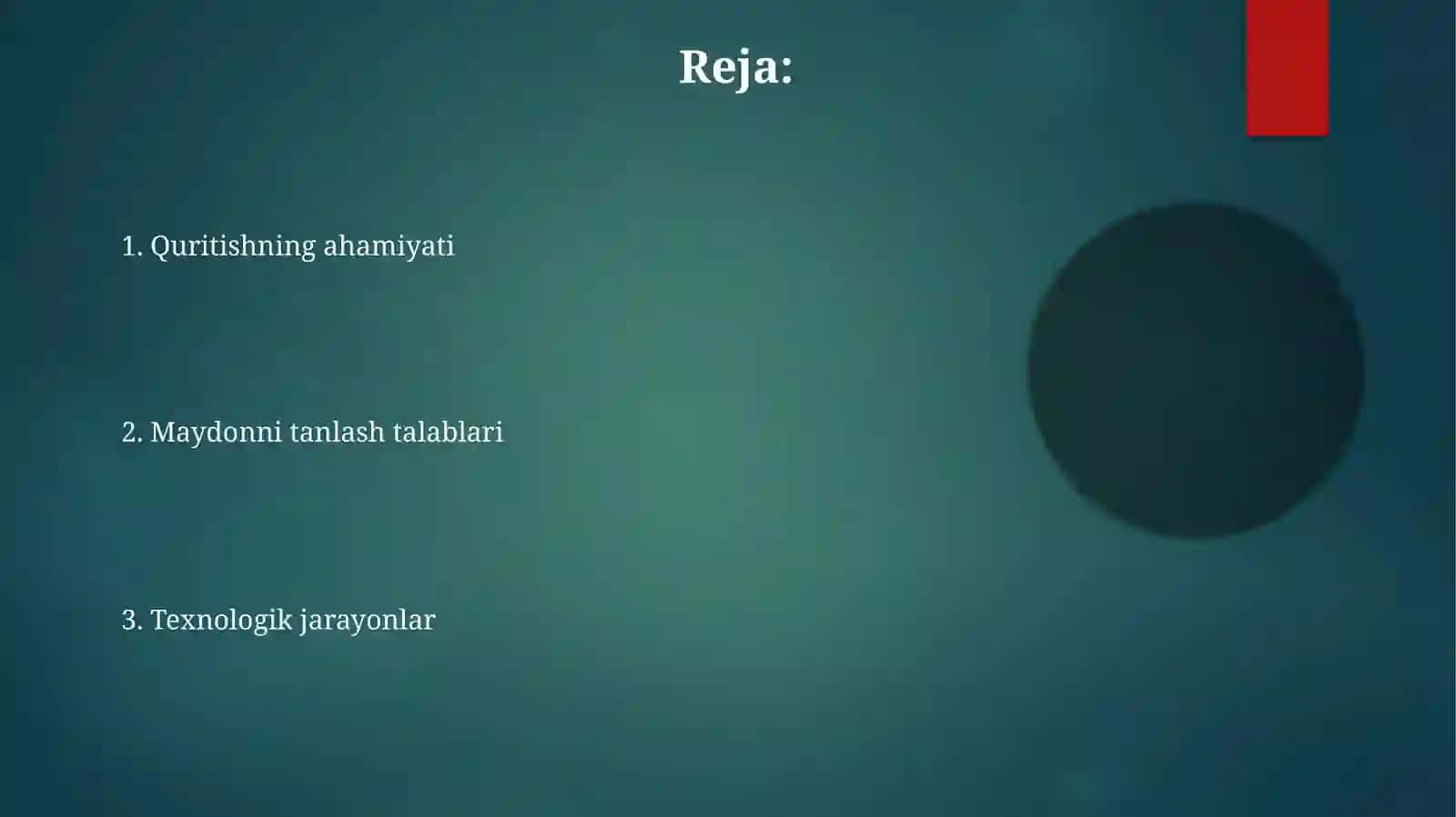 Quritishning ahamiyati 2