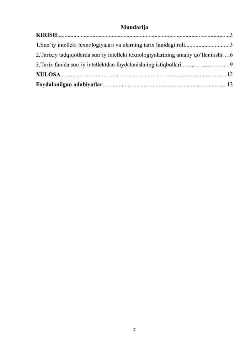 Sun’iy intellekt texnologiyalaridan foydalanish istiqbollari 2