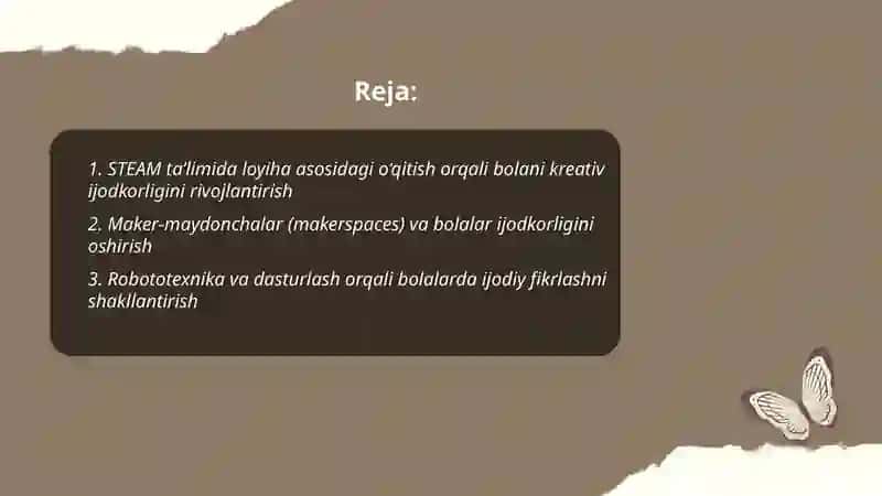 Steam taʼlim texnologiyasida bolani kiryativ ijodkorligini rivojlantirish 2