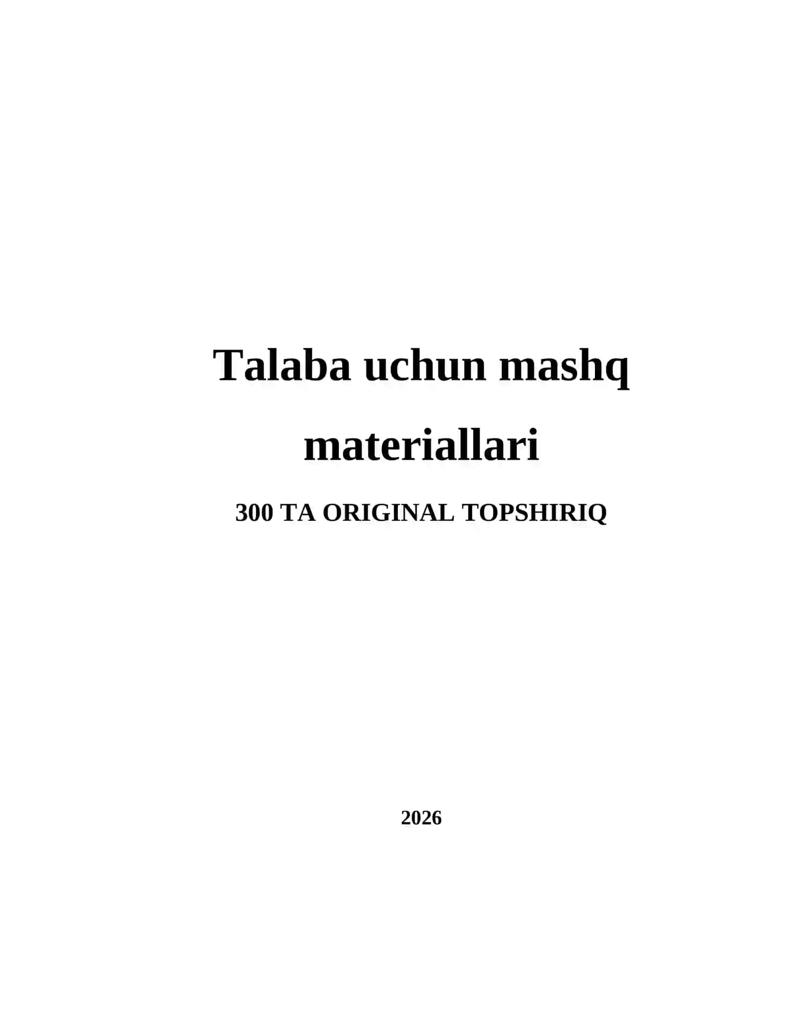 Mashq materiallari 2