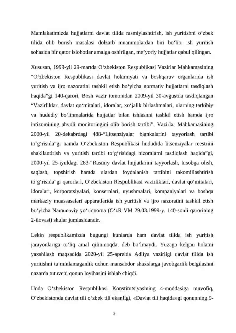 DAVLAT TILIDA ISH YURITISH KURSINING MAQSAD, VAZIFALARI 2