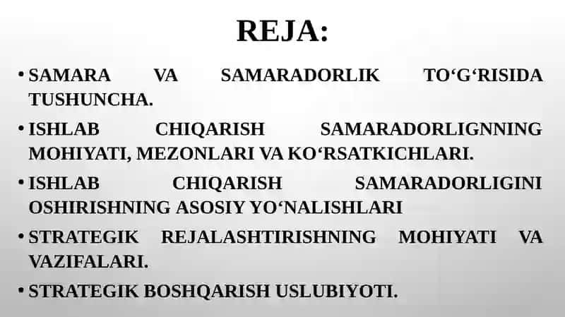 Ishlab chiqarishning iqtisodiy va ijtimoiy samaradorligi 2