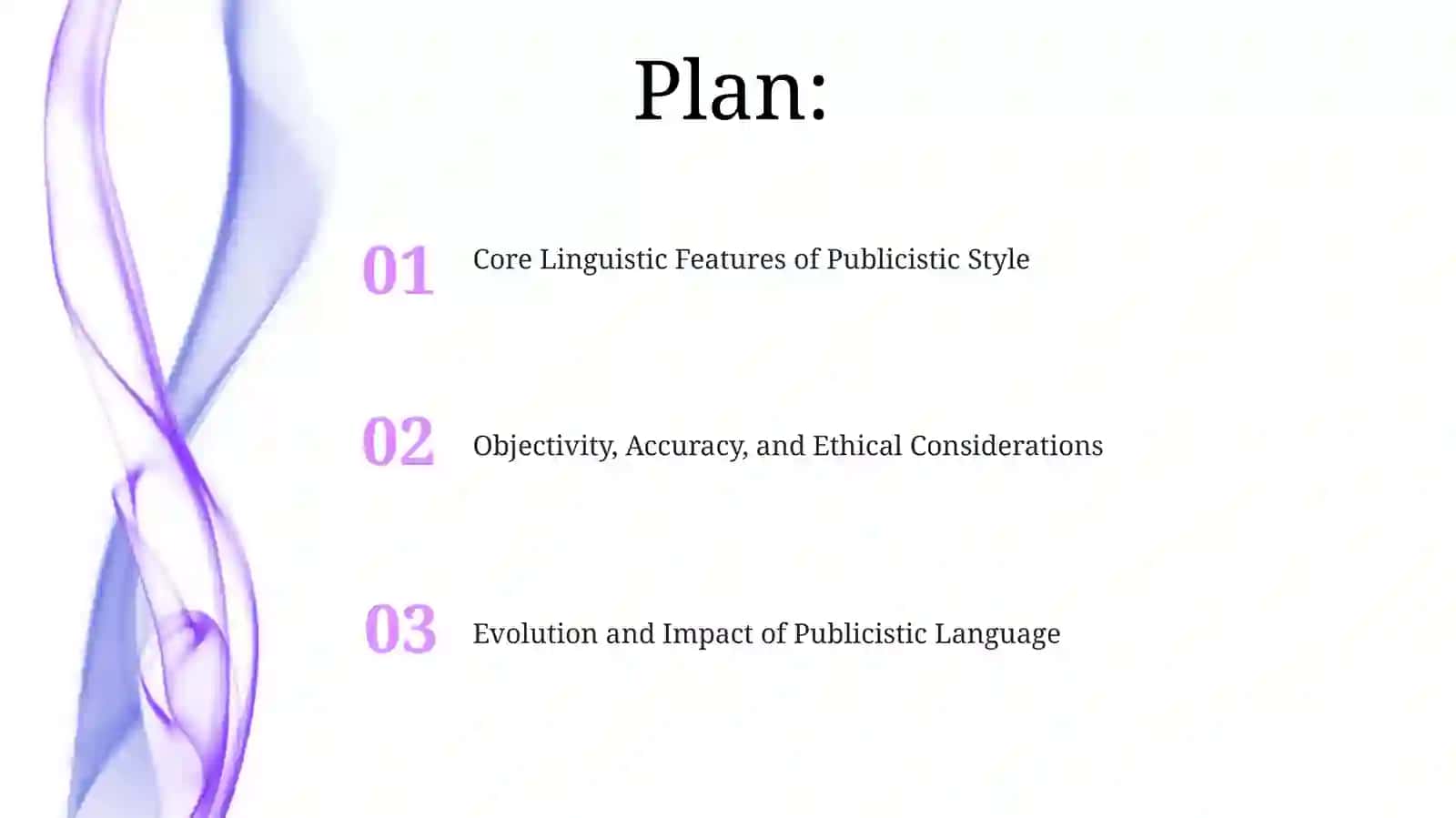 The main linguistic peculiarities of the publicistic style 2