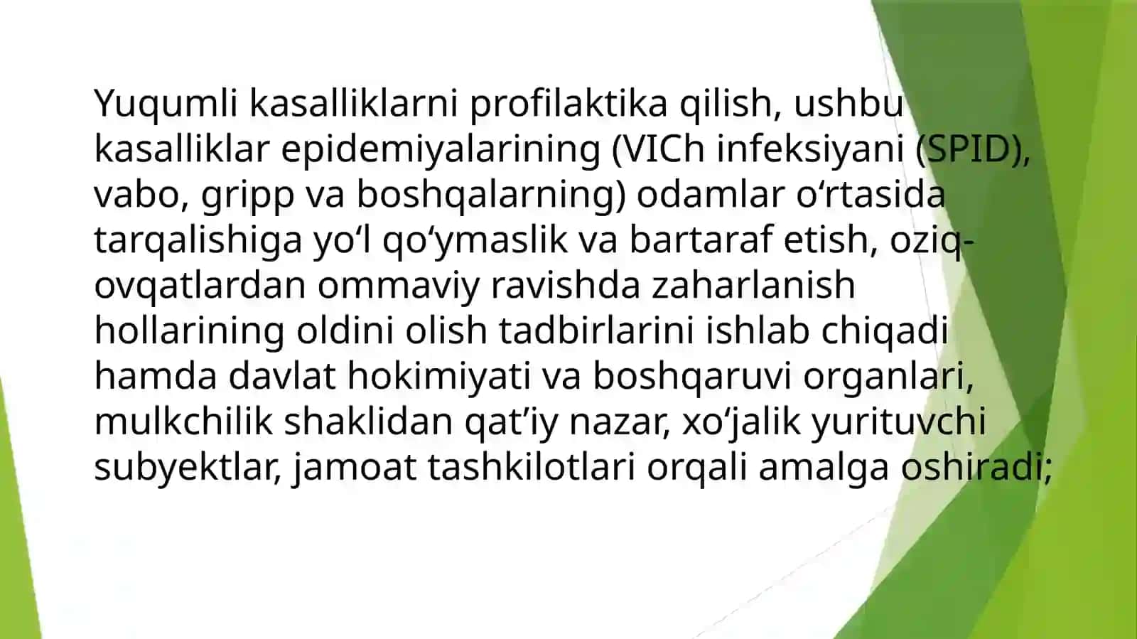 Davolash profilaktik muassasalarda va sanitariya epidemiologiya muassasalarda epidemiyaga qarshi ishlarni tashkillashtirish 2