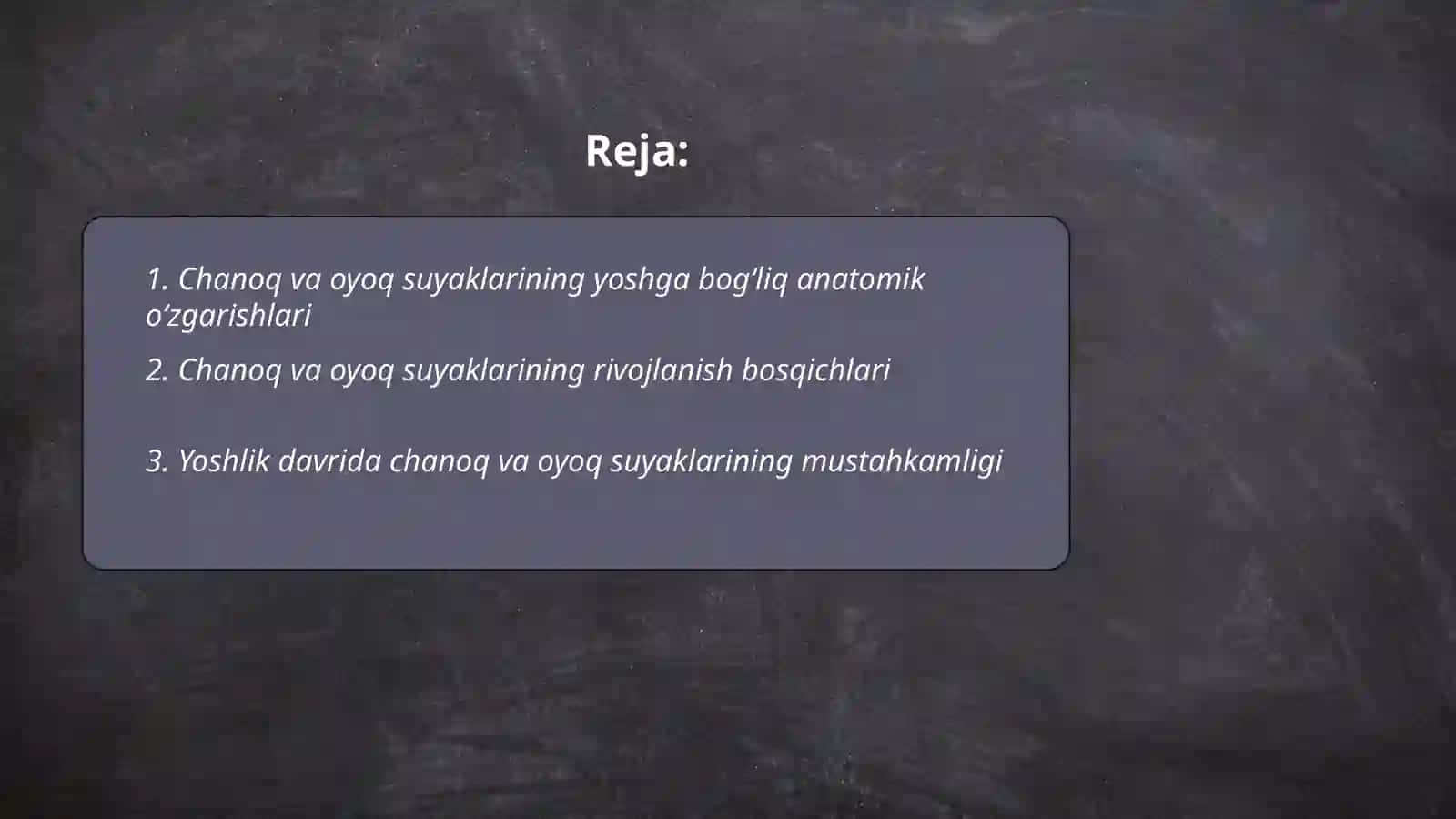 Chanoq va oyoq suyaklarining yoshga nisbatan xususiyatlari 2