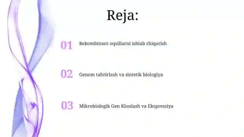 Mikroorganizimlarning gen muhandisligida qo‘llanilishi 2