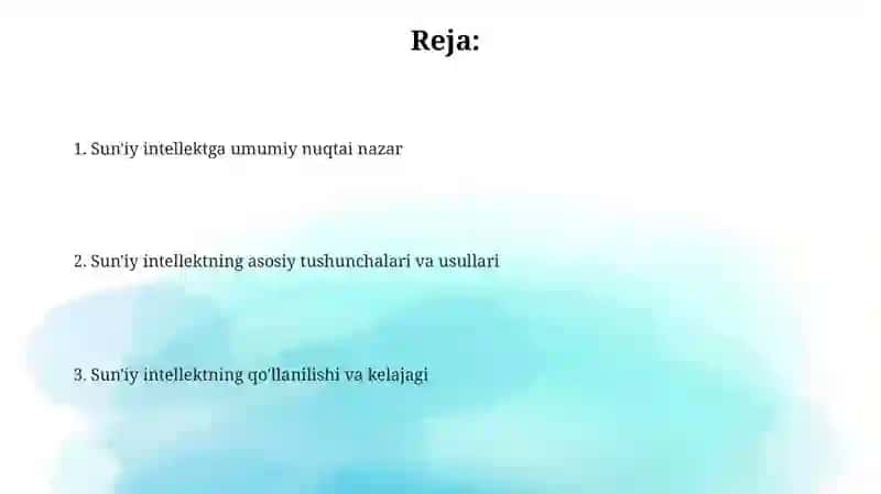 Sun'iy intellektga umumiy kirish 2