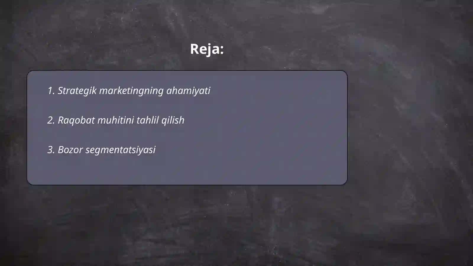 Strategik marketing fanining mohiyati va predmeti 2