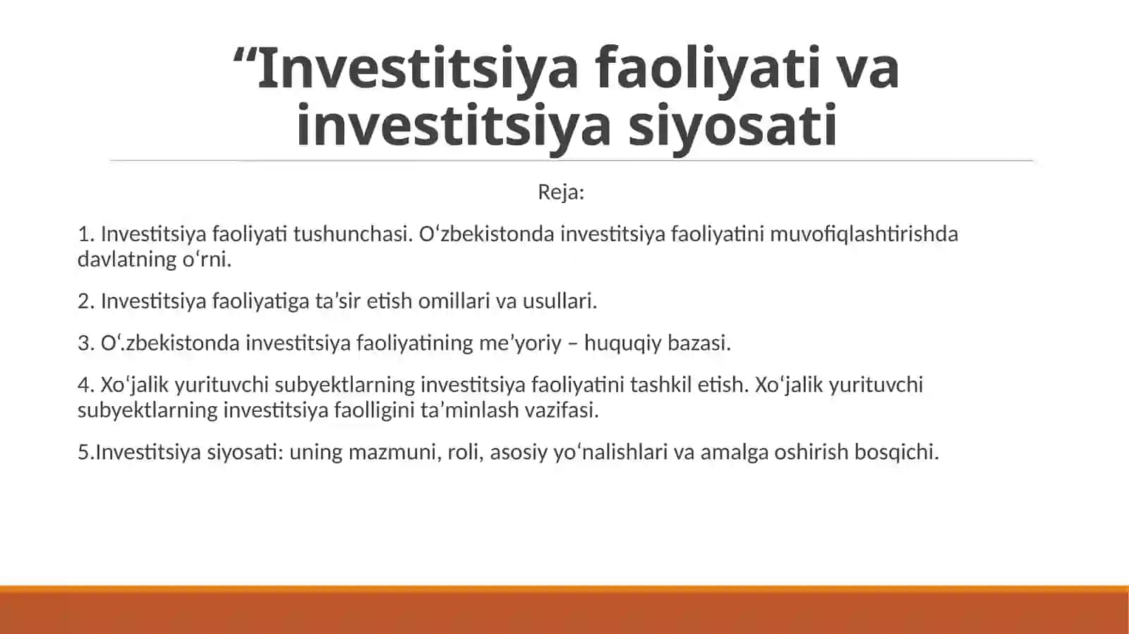 Investitsiyafaoliyat tushunchasi 2