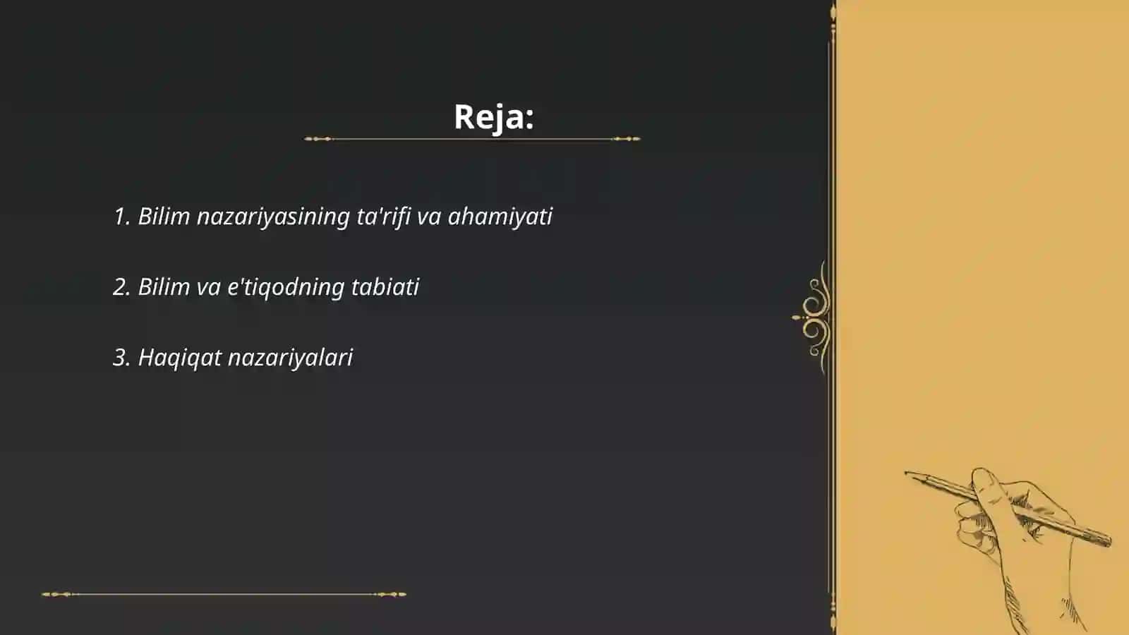 Bilish nazariyasi,yo'nalishlari va asosiy muamolari 2