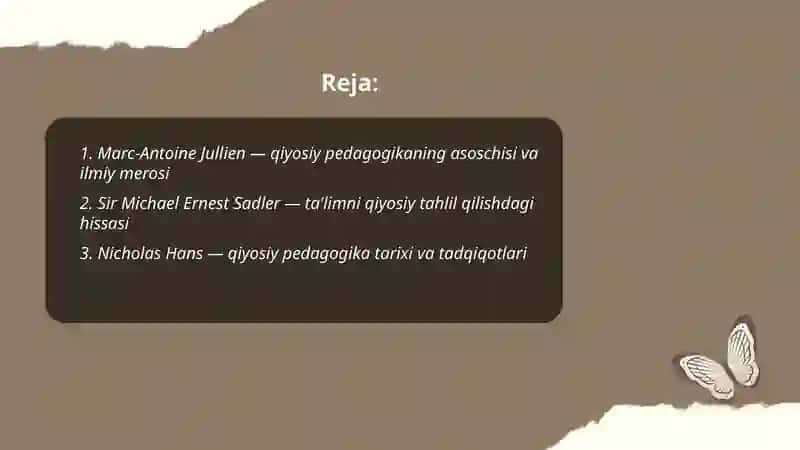 Qiyosiy pedagogika faniga hissa qoʻshgan olimlar haqida 2