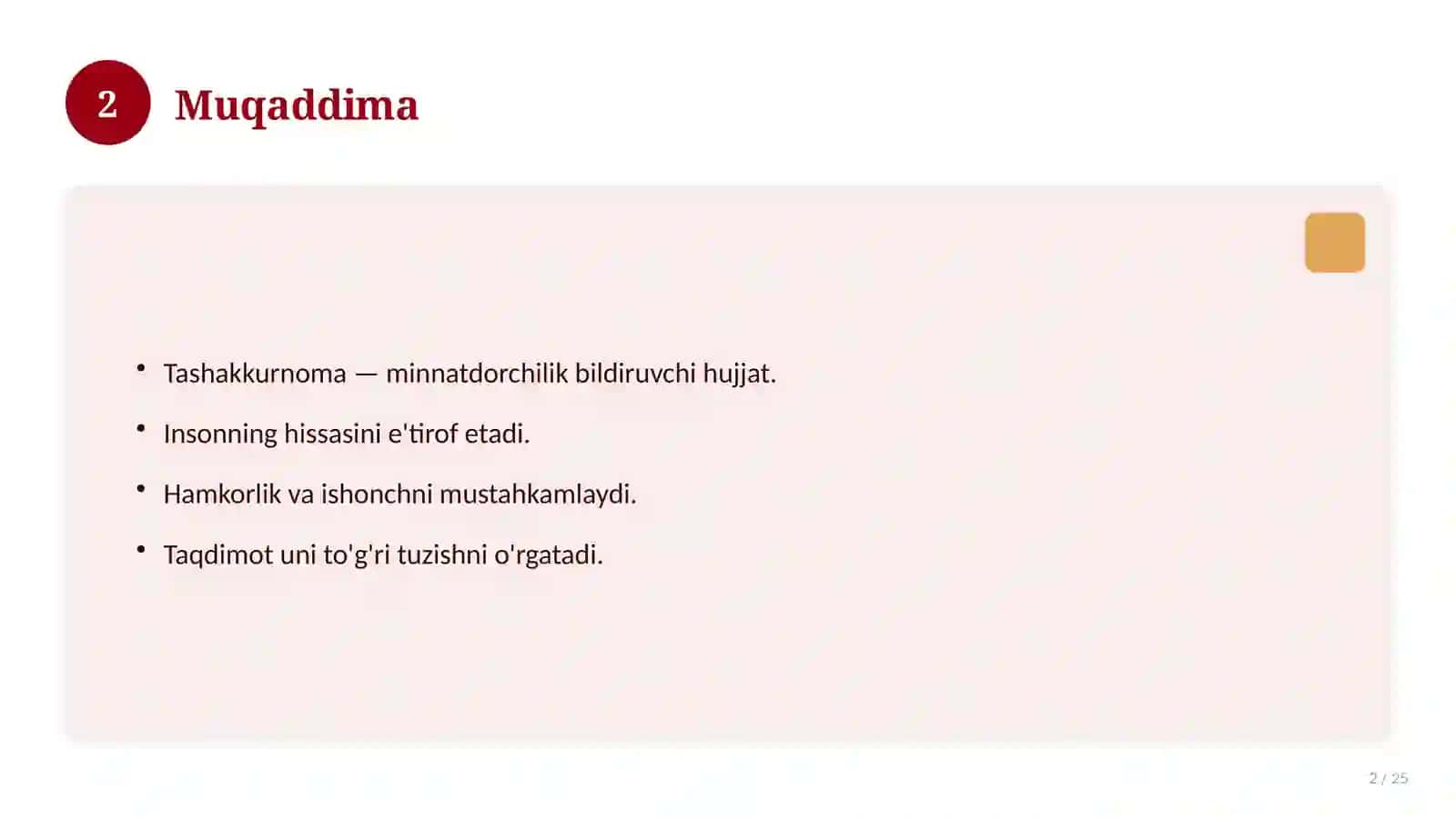 Tashakkurnoma 2