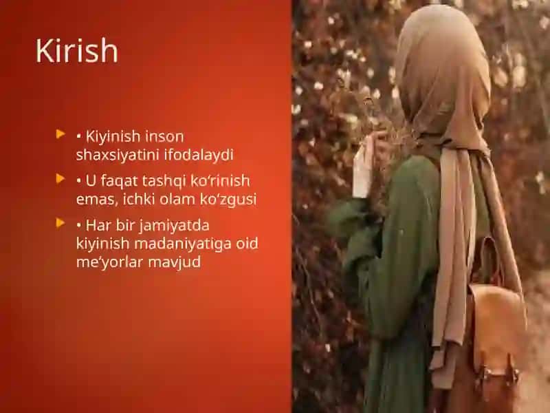Kiyinish madaniyati – din va madaniyat uyg‘unligi 2