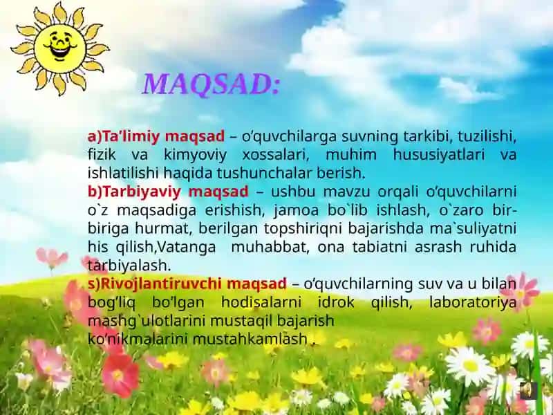 SUV-MURAKKAB MODDA. SUVNING FIZIK VA KIMYOVIY XOSSALARI 2