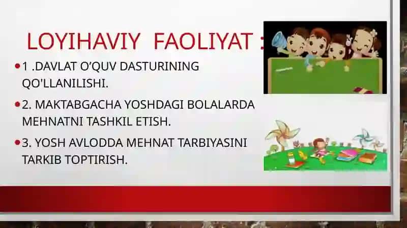 Bolalarda “Takomillashtirilganilk Qadam“davlat o’quv dasturi asosida ijodiy rivojlanish 2